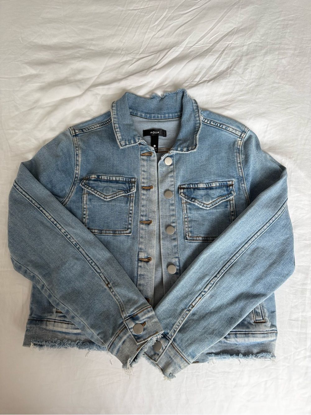 Aqua Light Blue Denim Jacket